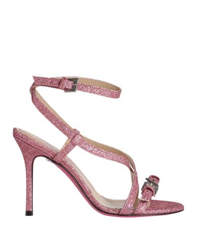 Luciano Padovan Woman Sandals Fuchsia Size 7 Textile Fibers In Pink