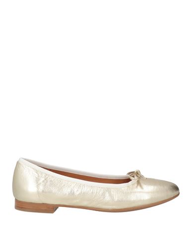 Billi Bi Copenhagen Woman Ballet Flats Gold Size 8 Leather In Gold