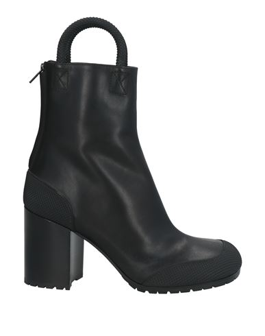 Random Identities Leather Handle Booties With Vibram Sole 8cm In Black