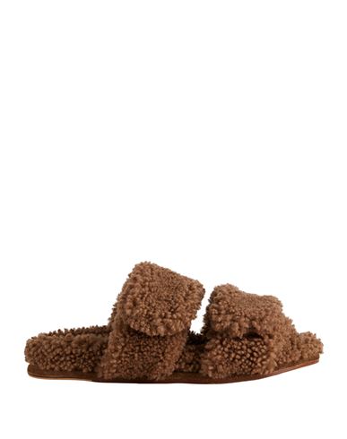 DRIES VAN NOTEN DRIES VAN NOTEN WOMAN SANDALS BROWN SIZE 4 SHEARLING 