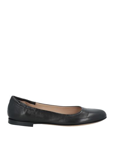 Pomme D'or Woman Ballet Flats Black Size 6 Leather In Black