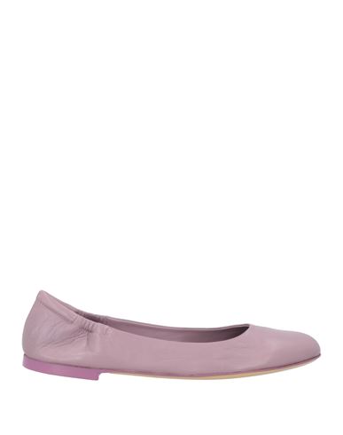 Pomme D'or Woman Ballet Flats Mauve Size 7.5 Leather In Purple