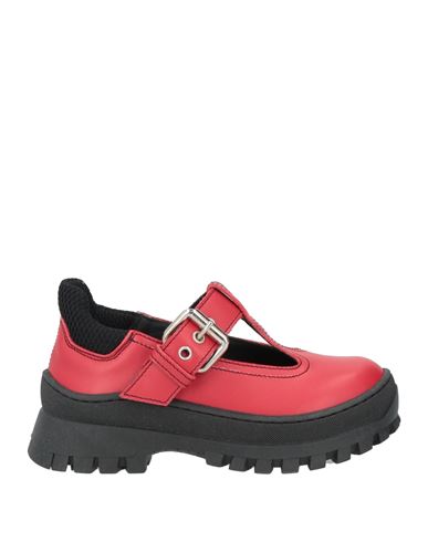 Marni Toddler Loafers Red Size 9.5c Leather, Textile Fibers In Red