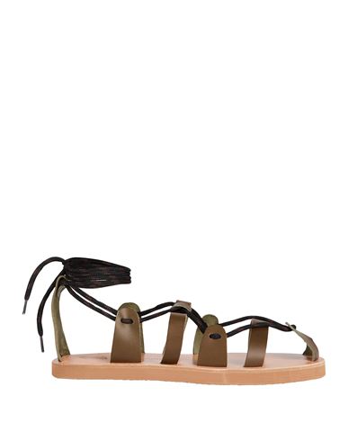 Ancient Greek Sandals Man Sandals Khaki Size 9 Leather In Beige