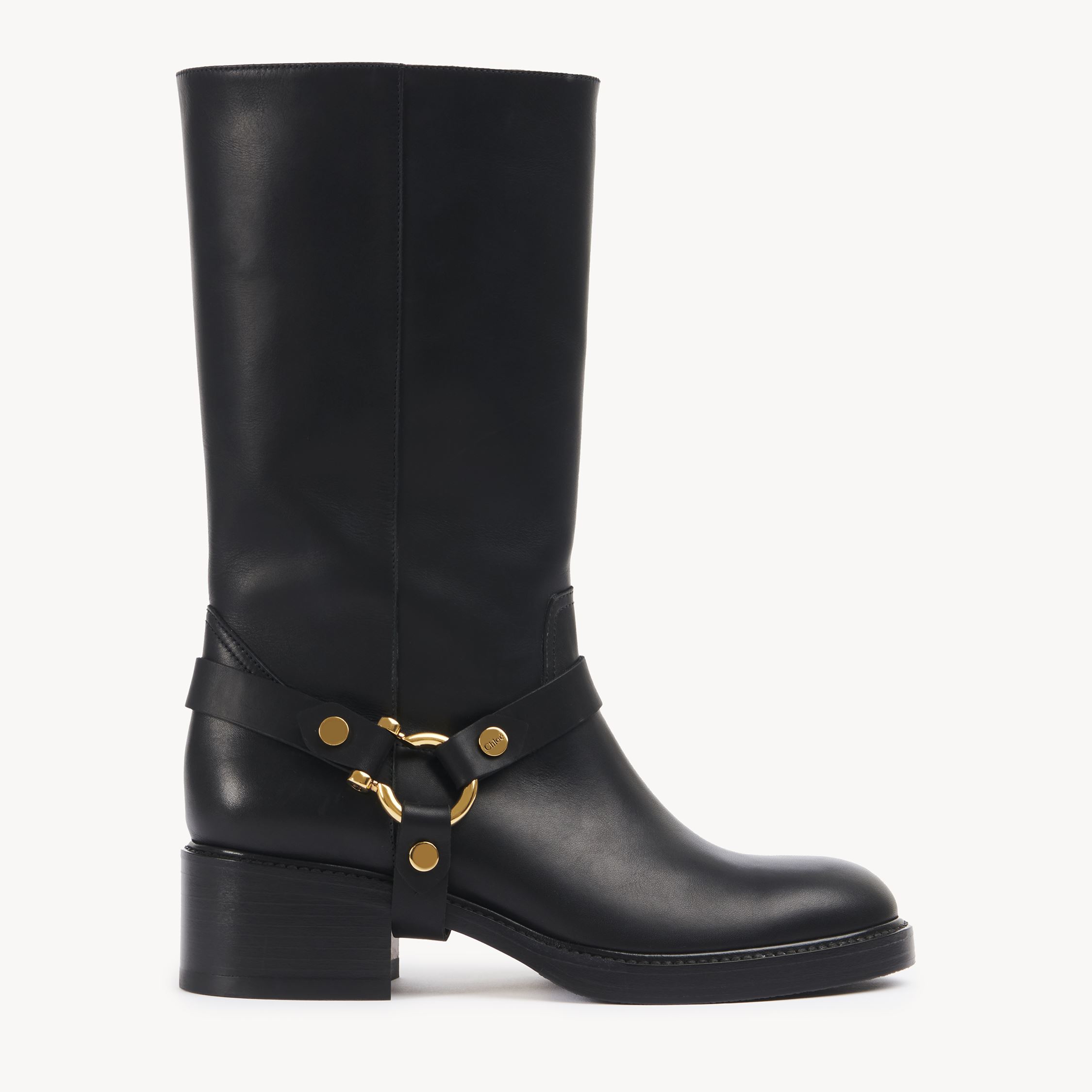 Shop Chloé Dakota Boot Black Size 8 100% Calf-skin Leather