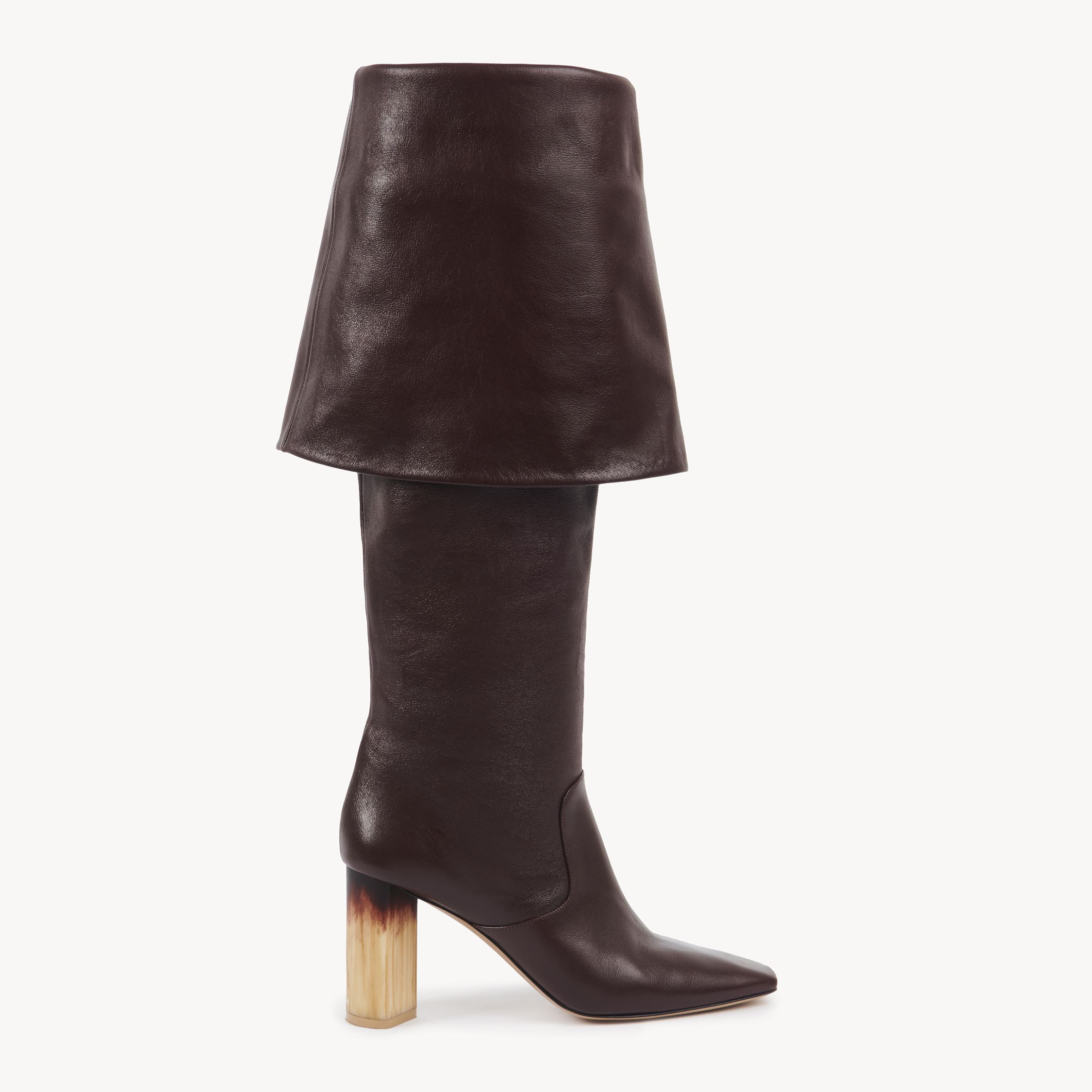 CHLOÉ GEORGIA HEELED BOOT RED SIZE 2 100% CALF-SKIN LEATHER 