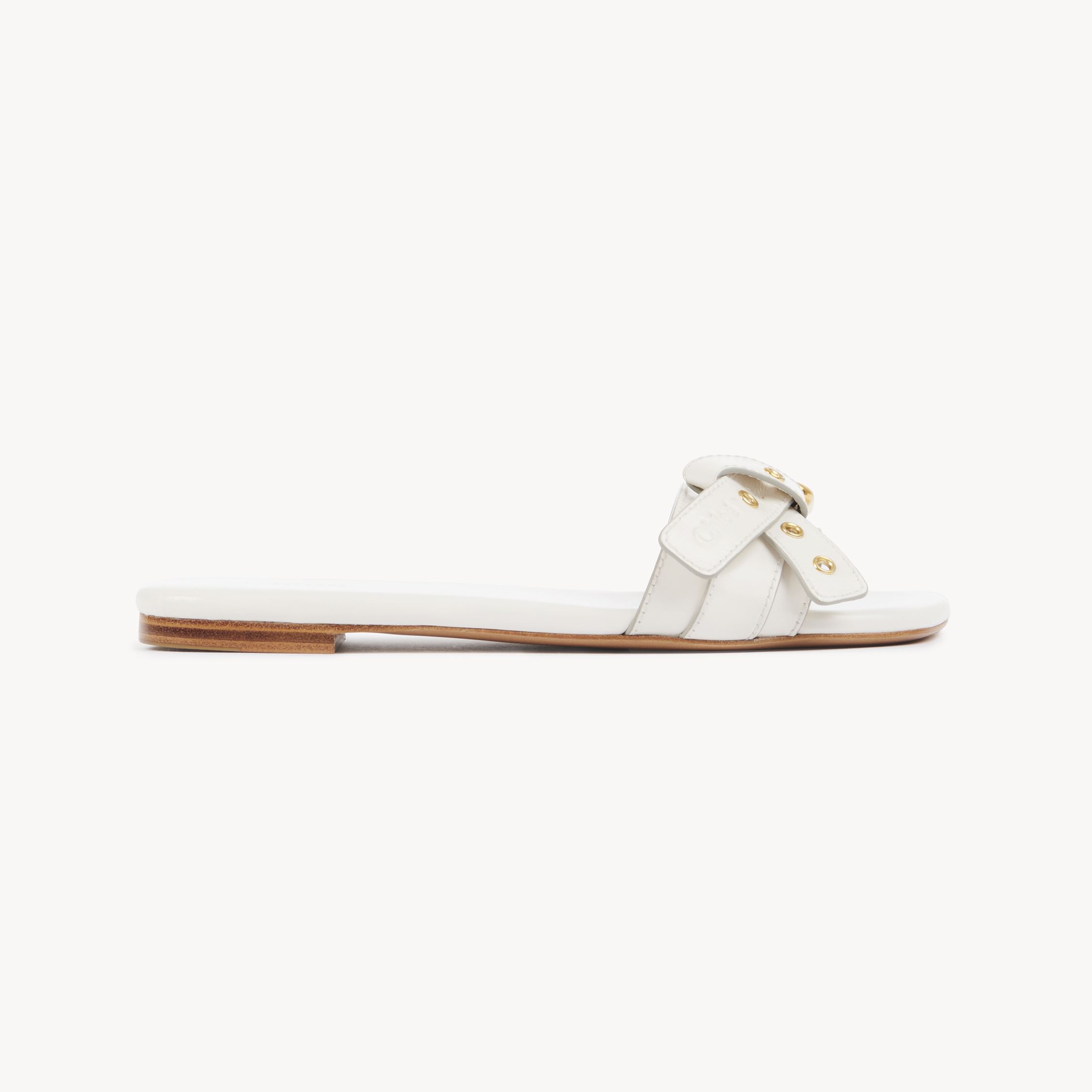 Chloé Marcie Sandals In Leather In Beige