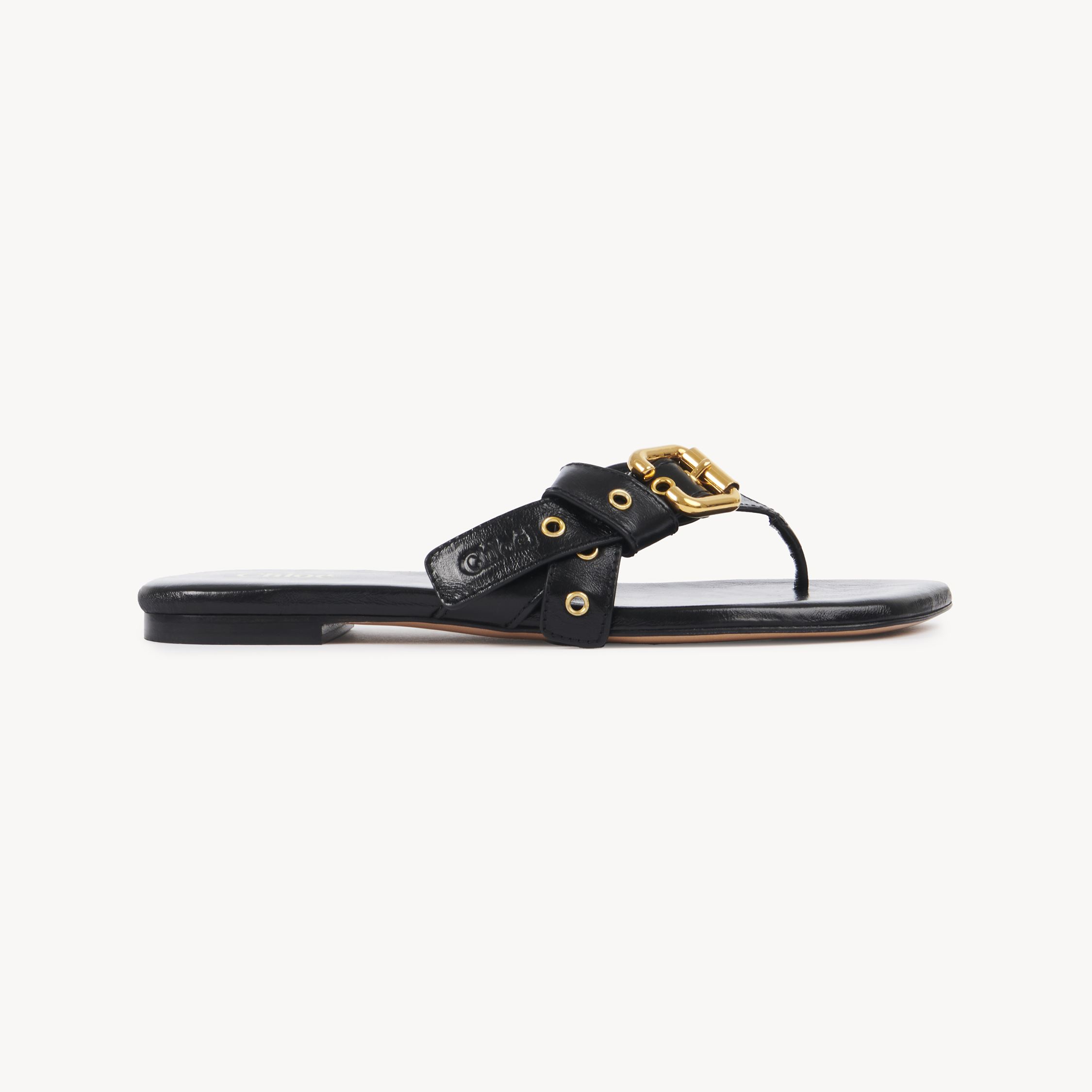 Chloé Sandales Mae Femme Noir Taille 38 100% Cuir De Veau In Black