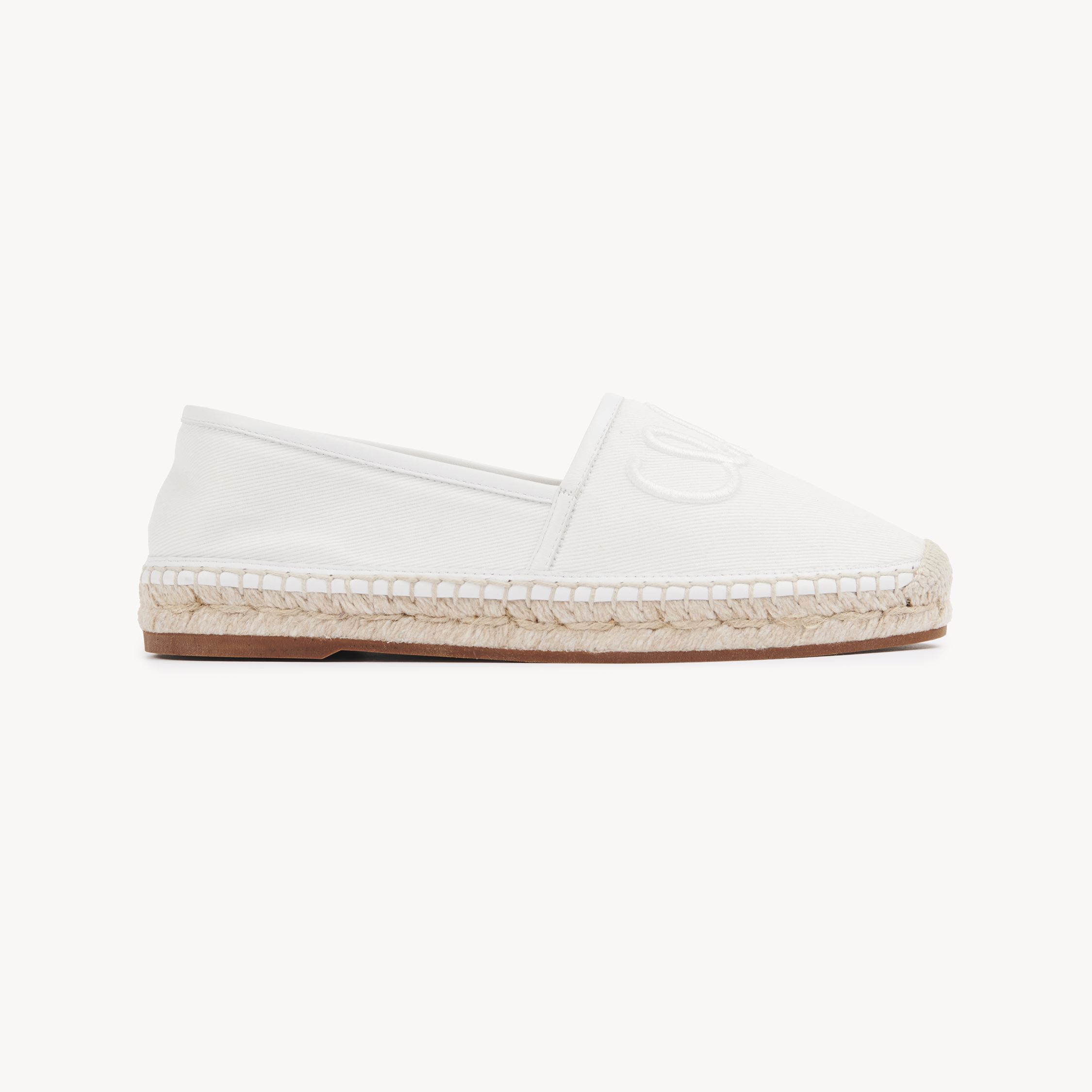 Chloé Piia Logo-embroidered Espadrilles In Beige