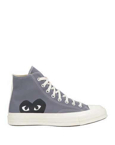 Converse X Comme Des Garçons Play Man Sneakers Slate Blue Size 9.5 Textile Fibers In Grey
