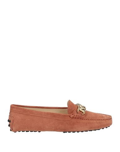 TOD'S TOD'S WOMAN LOAFERS TAN SIZE 8 LEATHER 