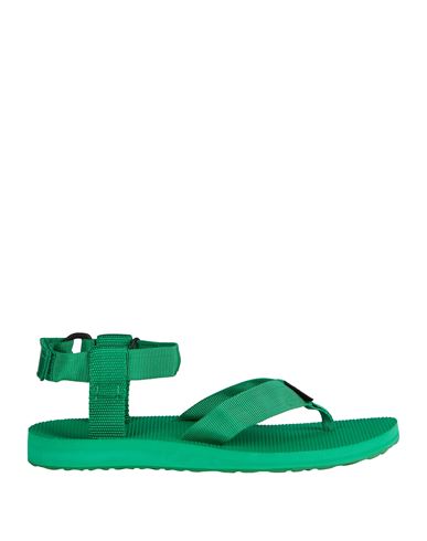 Teva Woman Thong Sandal Green Size 8 Textile Fibers In Green