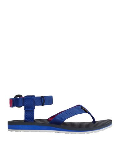 Teva Woman Thong Sandal Blue Size 8 Textile Fibers In Blue