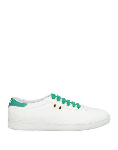 Aprix Woman Sneakers White Size 11 Leather, Textile Fibers In Yellow