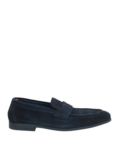 Doucal's Man Loafers Midnight Blue Size 7 Leather In Blue