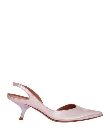 Aldo Castagna Pink Mirror Reflex Leather Mikaela Slingback In Pink
