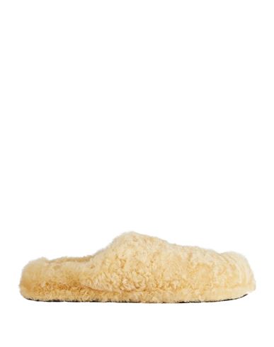 JIL SANDER JIL SANDER WOMAN MULES & CLOGS YELLOW SIZE 8 SHEARLING 