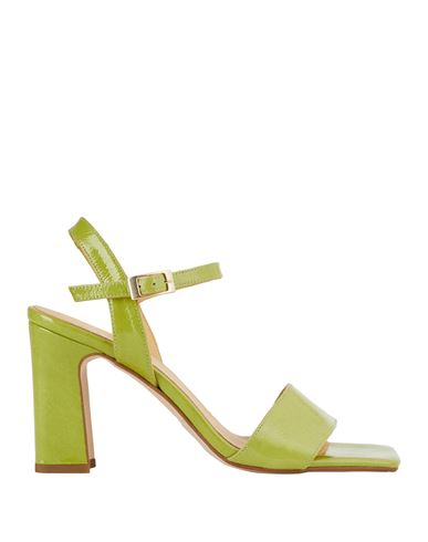 Catwalk Woman Sandals Lime Green Size 8 Leather In Green