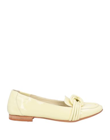 Bruglia Woman Loafers Pastel Yellow Size 8 Leather In Yellow