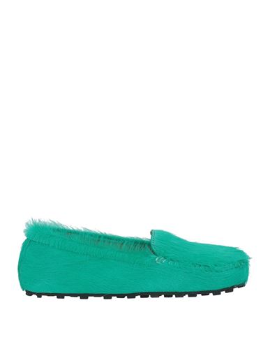 Marni Man Loafers Emerald Green Size 9 Shearling In Green