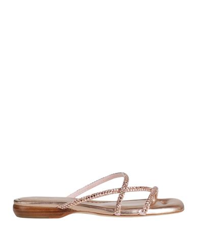 Ash Woman Thong Sandal Rose Gold Size 6 Textile Fibers In Rose Gold