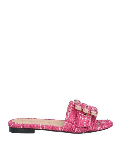 ROBERTO FESTA ROBERTO FESTA WOMAN SANDALS FUCHSIA SIZE 8 TEXTILE FIBERS 