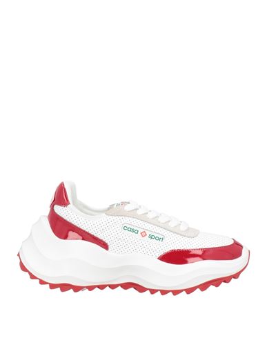 Casablanca Atlantis Sneakers  - White/navy - Leather In Red