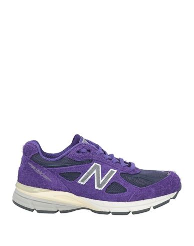 New Balance Man Sneakers Purple Size 9 Leather, Textile Fibers