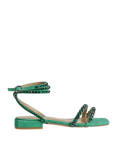 Alma En Pena . Woman Sandals Green Size 7 Leather In Green