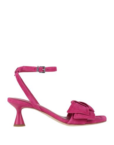 Kennel & Schmenger Woman Sandals Fuchsia Size 8 Leather In Black