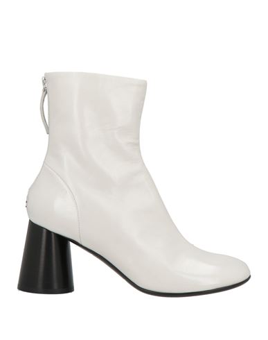 Halmanera Woman Ankle Boots Slate Blue Size 8 Leather In White
