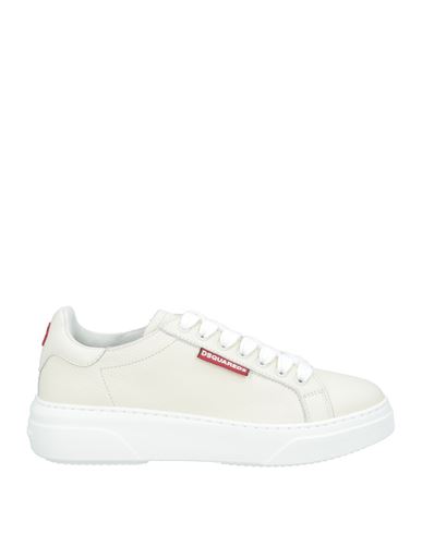 Shop Dsquared2 Woman Sneakers Ivory Size 6.5 Leather In White
