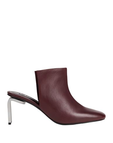 Jil Sander Woman Mules & Clogs Burgundy Size 8 Leather In Red
