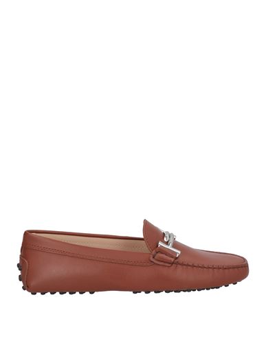 TOD'S TOD'S WOMAN LOAFERS TAN SIZE 7.5 LEATHER 