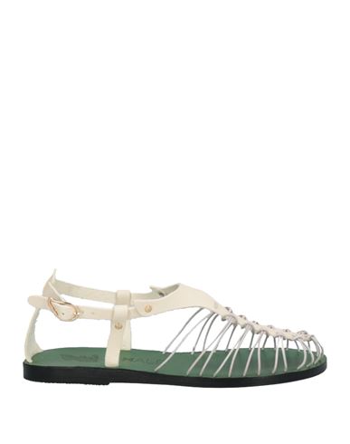 Ancient Greek Sandals Woman Sandals Off White Size 8 Cowhide In Off White