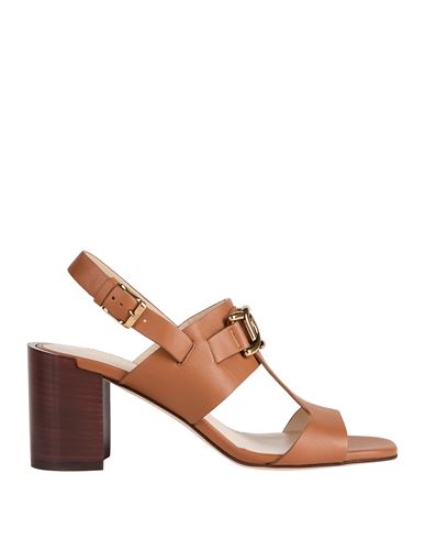 TOD'S TOD'S WOMAN SANDALS BROWN SIZE 8 LEATHER 