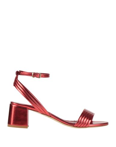 Ncub Woman Sandals Red Size 8 Leather In Red