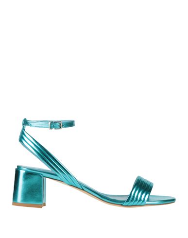 Ncub Woman Sandals Sky Blue Size 6 Leather In Blue