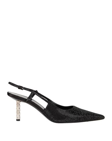 Givenchy Slim G-cube Crystal Embellished Pointed Toe Slingback Pump In Black