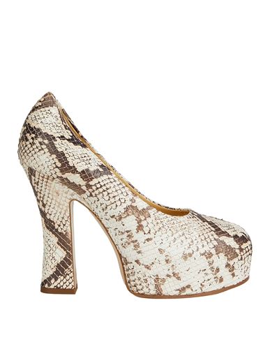 Burberry Woman Pumps Off White Size 8 Leather In Off White
