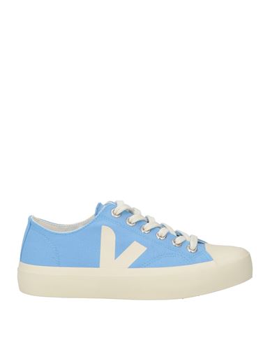 Shop Veja Woman Sneakers Azure Size 9 Textile Fibers In Blue