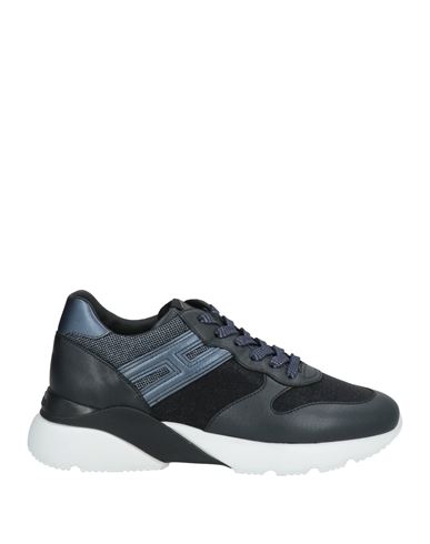 Shop Hogan Woman Sneakers Midnight Blue Size 7.5 Leather, Textile Fibers