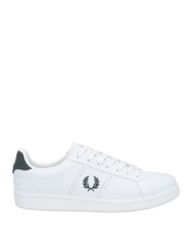Fred Perry Man Sneakers White Size 8 Leather In White