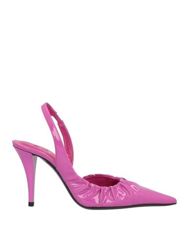 Shop By Far Woman Pumps Fuchsia Size 8 Leather In Pink