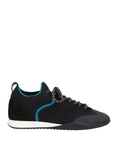 Shop Hogan Woman Sneakers Black Size 8 Textile Fibers