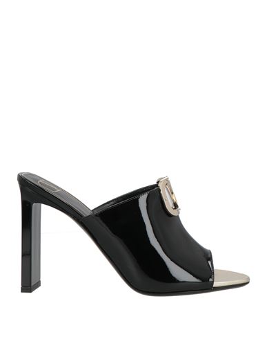 Valentino Garavani Woman Sandals Black Size 8.5 Leather In Black