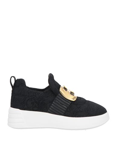 Hogan Woman Sneakers Black Size 6 Textile Fibers In Black