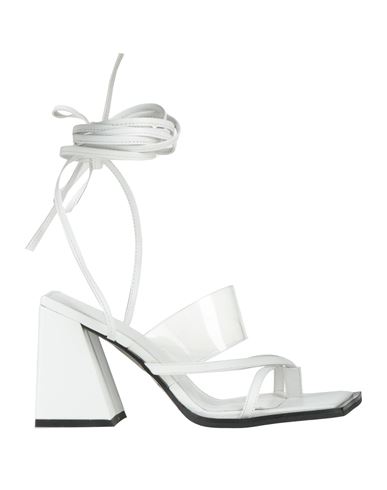 Miss Sixty Woman Sandals White Size 8 Leather In White