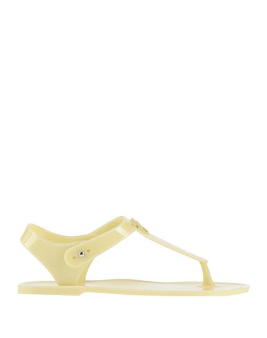PINKO PINKO WOMAN THONG SANDAL YELLOW SIZE 6 RUBBER