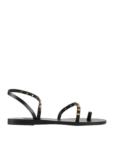 Ancient Greek Sandals Apli Eleftheria Crystal-embellished Leather Sandals In Black